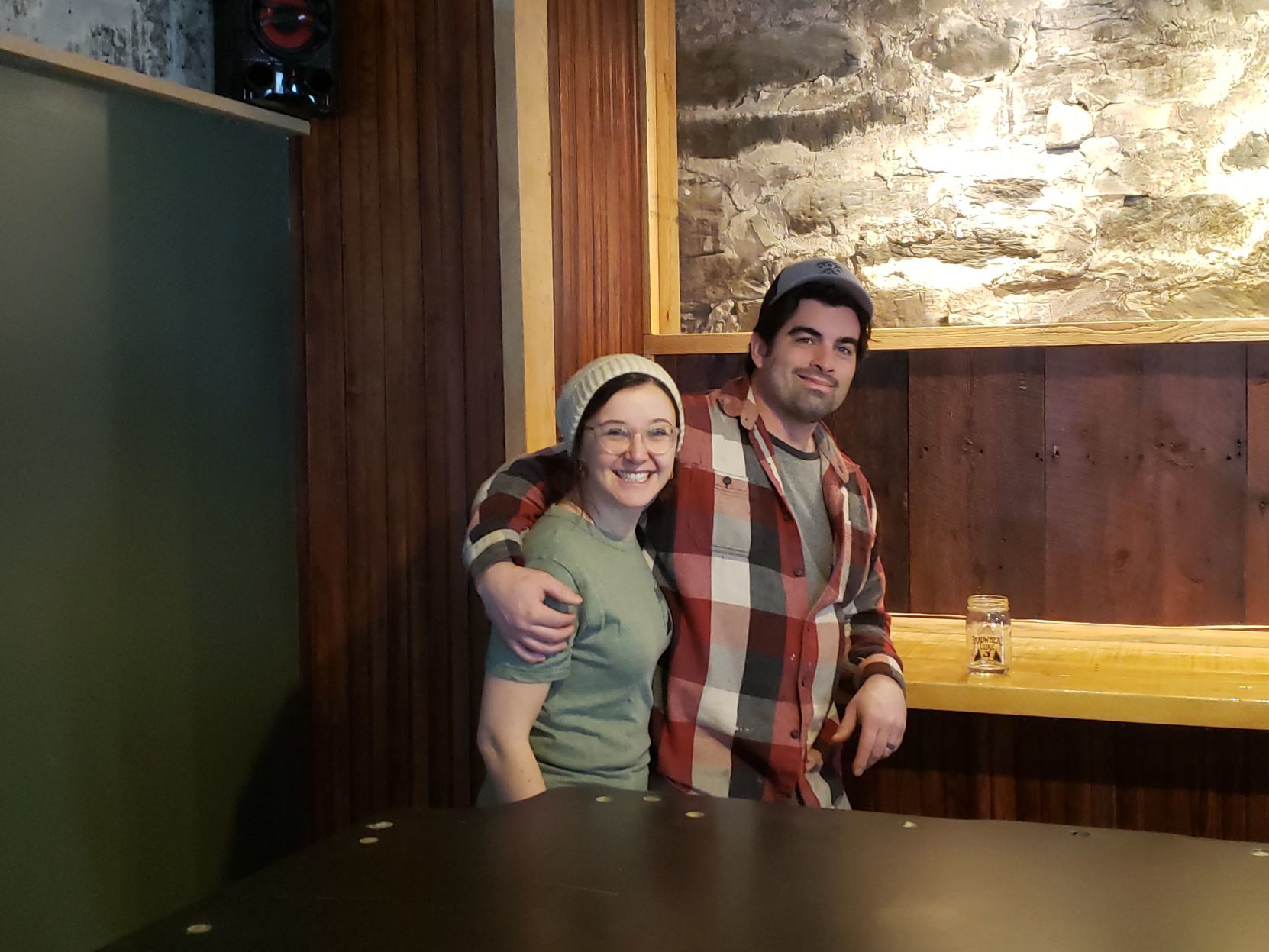 Nick and Lauren Mark at the bar